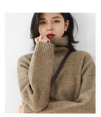 CHIC VEN Korean Women's Sweater Loose Turtleneck Sweaters Warm Solid Pullover Knitwear Basic Female Tops Autumn Winter 2022