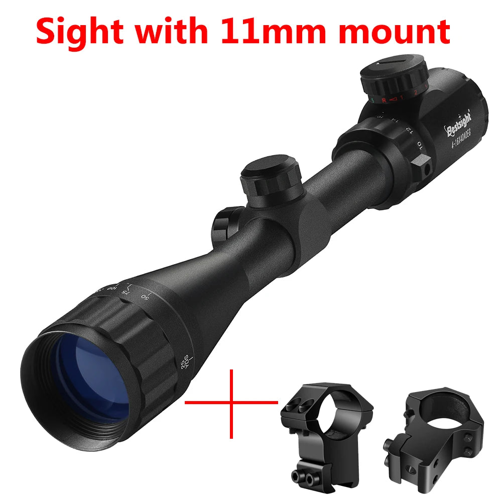 4-16X40 AOEG Scopes Red and Green Illuminated Hunting Scopes Tactical Optical Scope Airsoft Sight