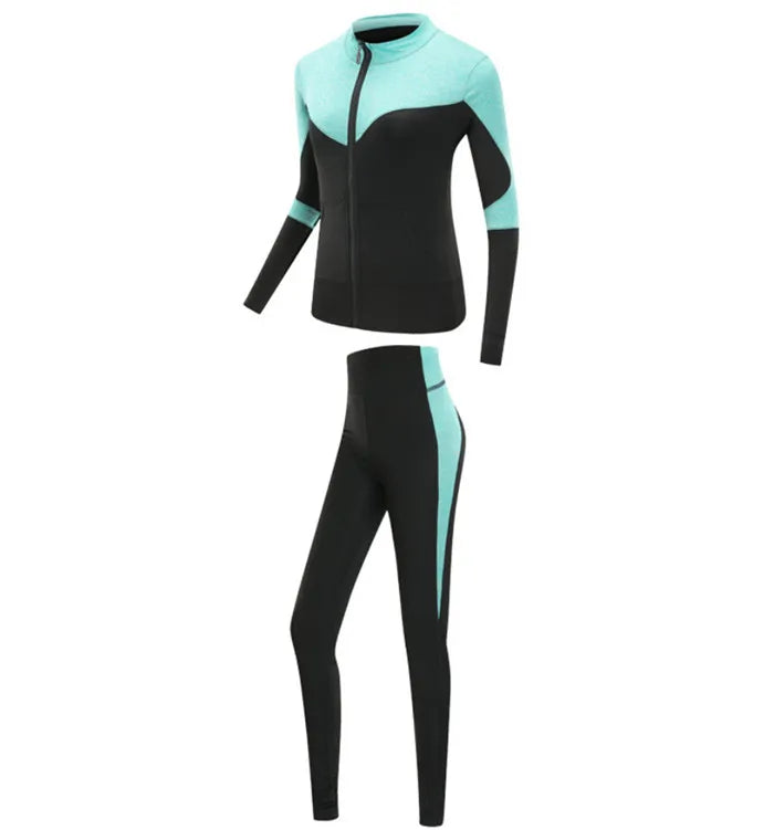 Quick dry women sportswear yoga set fitness gym yoga clothing suit sets coat+bra+t shirt+leggings 2019 workout running training