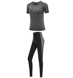 Quick dry women sportswear yoga set fitness gym yoga clothing suit sets coat+bra+t shirt+leggings 2019 workout running training