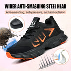 New Arrivals Orange Light Weight Steel Toe Brand MD Sole Fashion Sport Comfortable Breathable Work Safety Shoes for Men