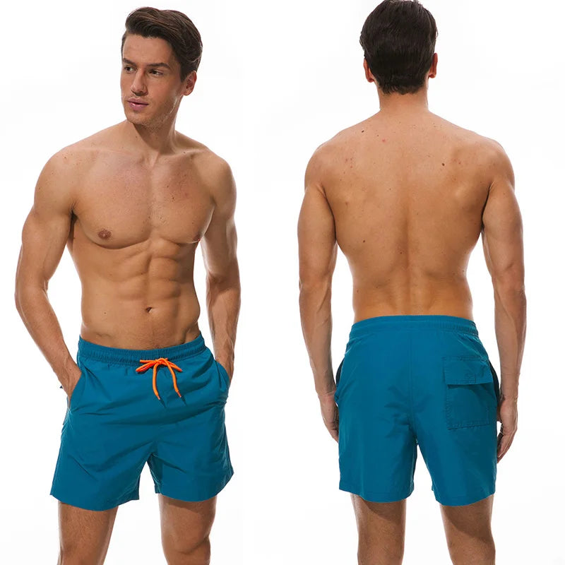 Brand Datifer Board Shorts Men Breathable Sport Swimming Pants Solid Color Elastic Waist Beachwear Summer Swimsuits Secondary image