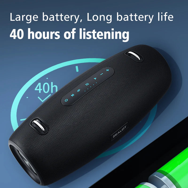 ZEALOT-S67 60W Portable Bluetooth Speaker Outdoor Party Speaker Big Loud Speaker Excellent Bass Performace Hifi speaker