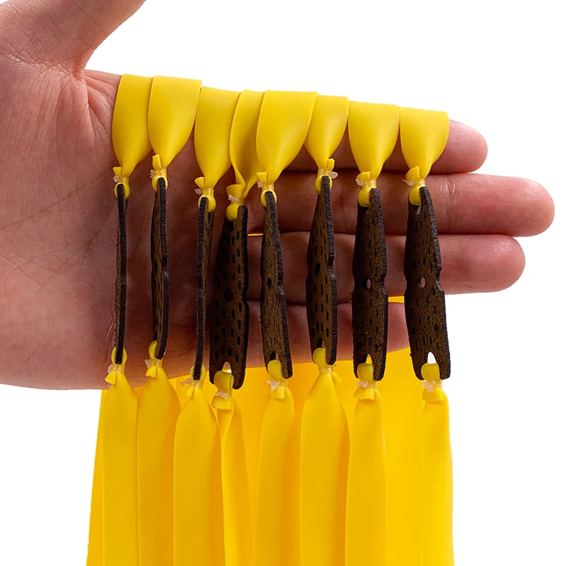 6pcs Slingshot Hunting Powerful Flat Rubber Band 0.45-1.4 mm High Elasticity Outdoor Catapult Shooting Accessories