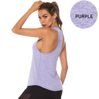 WANAYOU Sleeveless Yoga Shirts Women Quick Dry Running Sports Tank Top Sleeveless Fitness Gym Workout Top Yoga Vest