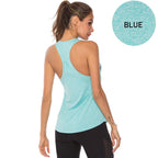 WANAYOU Sleeveless Yoga Shirts Women Quick Dry Running Sports Tank Top Sleeveless Fitness Gym Workout Top Yoga Vest