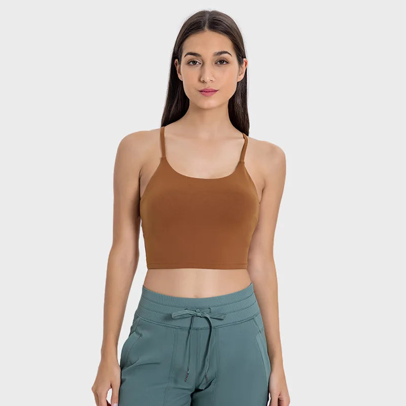Women's Longline Sports Bra Wirefree Padded