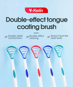 Y-Kelin Sales Silicone Tongue Scraper Brush Cleaning  Food Grade Single Oral Care To Keep Fresh Breath 3Color Pack No.1