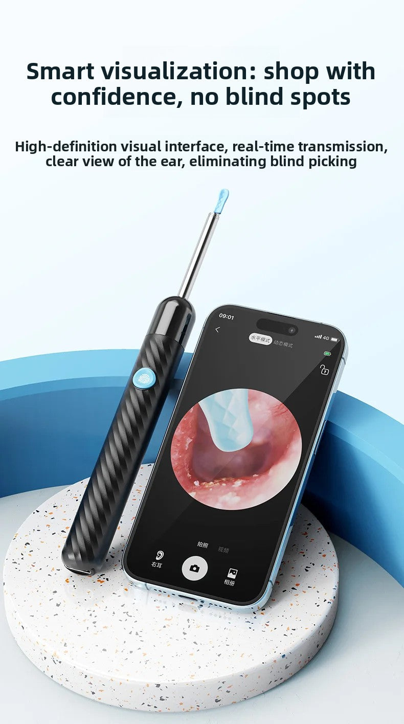 Wireless Ear Wax Removal With Camera Rechargeable Ear Cleaner HD Check Camera with Ear Spoon Set Canal Clean