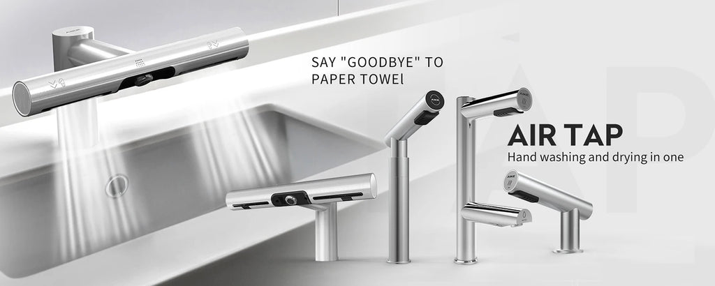 AIKE Air Tank Heavy Duty Automatic Hand Dryer HEPA Filter UL Approved 1450W Brushed Stainless Steel Finish Hand Drying Machine
