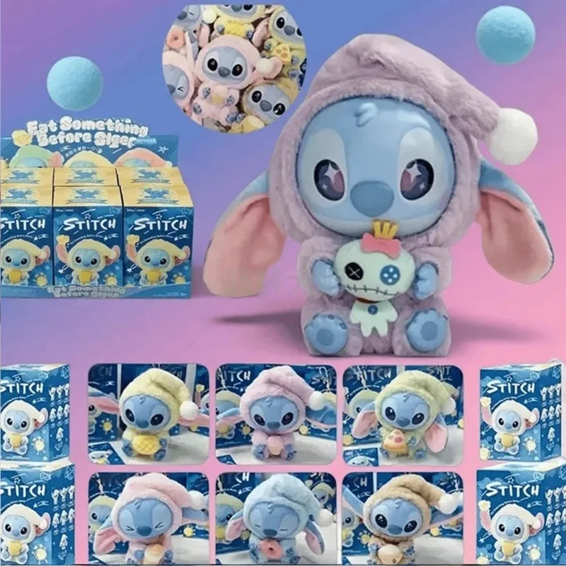 2025 Sales Stitch Blind Box Bag Eat Some Thing Before Sleep Series Vinyl Pendant Cute Doll MysteryBox Fluffy Doll Surprise Gift Main image