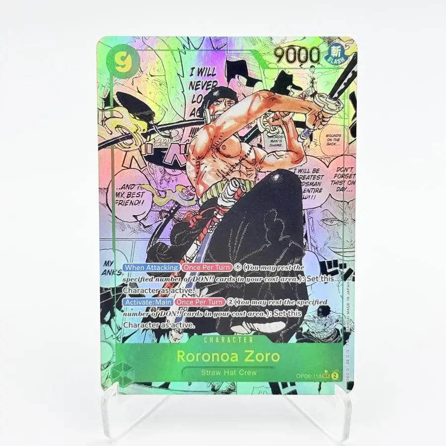 One Piece Roronoa Zoro Series Set Championship Treasure Cup Promo Anime Collectibles DIY Replica Cards Texture Card