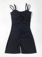 Greenora Women's Workout Romper Sexy Backless Yoga Jumpsuit Slim Fit Bodysuit Fitness Activewear Sleeveless Sportswear One Piece