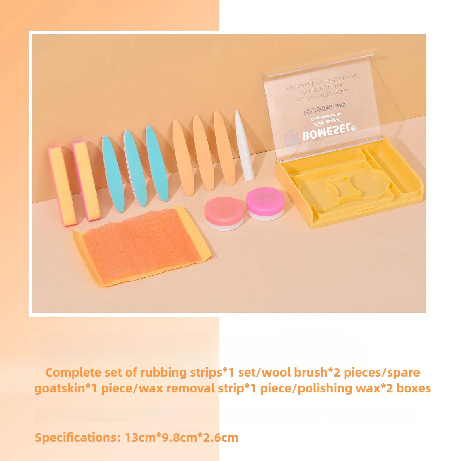 Manicure Set Powder Nail Kit Strengthener Professional Versatile Tools for Travel Girls Women Home Beauty Polishing Wax