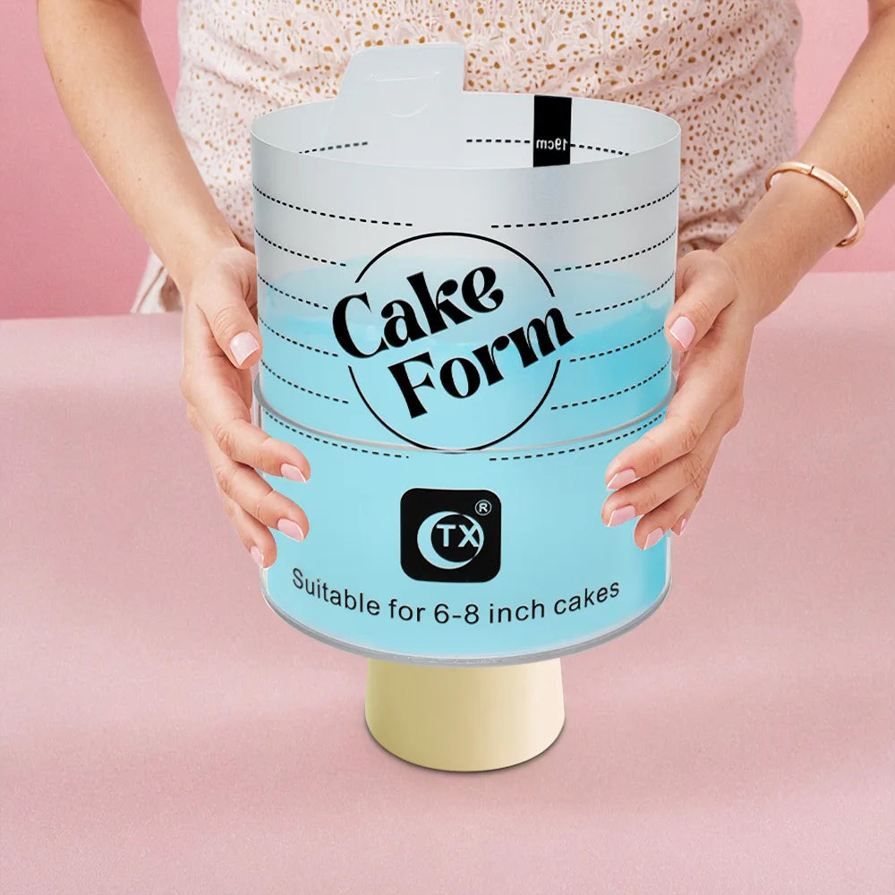 15/20/25cm Adjustable Round Cake Ring Mold Extendable With Scale Mousse Dessert Cake Cream Baking Kitchen Tools Cake Styling Kit