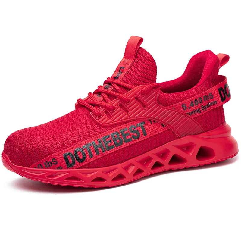 Safety Shoes Men For Work Sneakers Women Men Steel Toe Work Shoes Security Protective Shoes Lightweight Anti-Smash Anti-Puncture