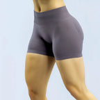 HISTELLO Impacts Shorts 4.5" Women Fitness Sports Biker Shorts Low Waist Gym Short Workout Scrunch Butt Yoga Seamless Leggings