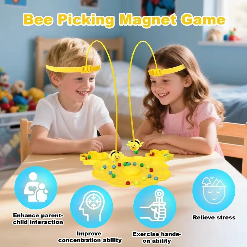 Bumble Bee Magnetic Toy Funny Family Board Games Montessori Sorting Puzzle Fishing Toys Interactive Games for Kids and Adults Secondary image