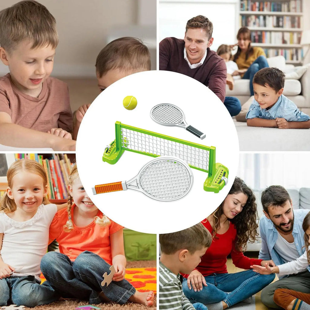 Mini Tennis Set Tennis Play Set with 2 Rackets and 1 Ball Portable Recreational Sport Equipment Indoor Outdoor Game