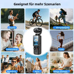 4K HD Video Recording Camera with 1.9" CMOS, USB Rechargeable, 180° Rotating Action Camcorder for Vlogging, Live Streaming
