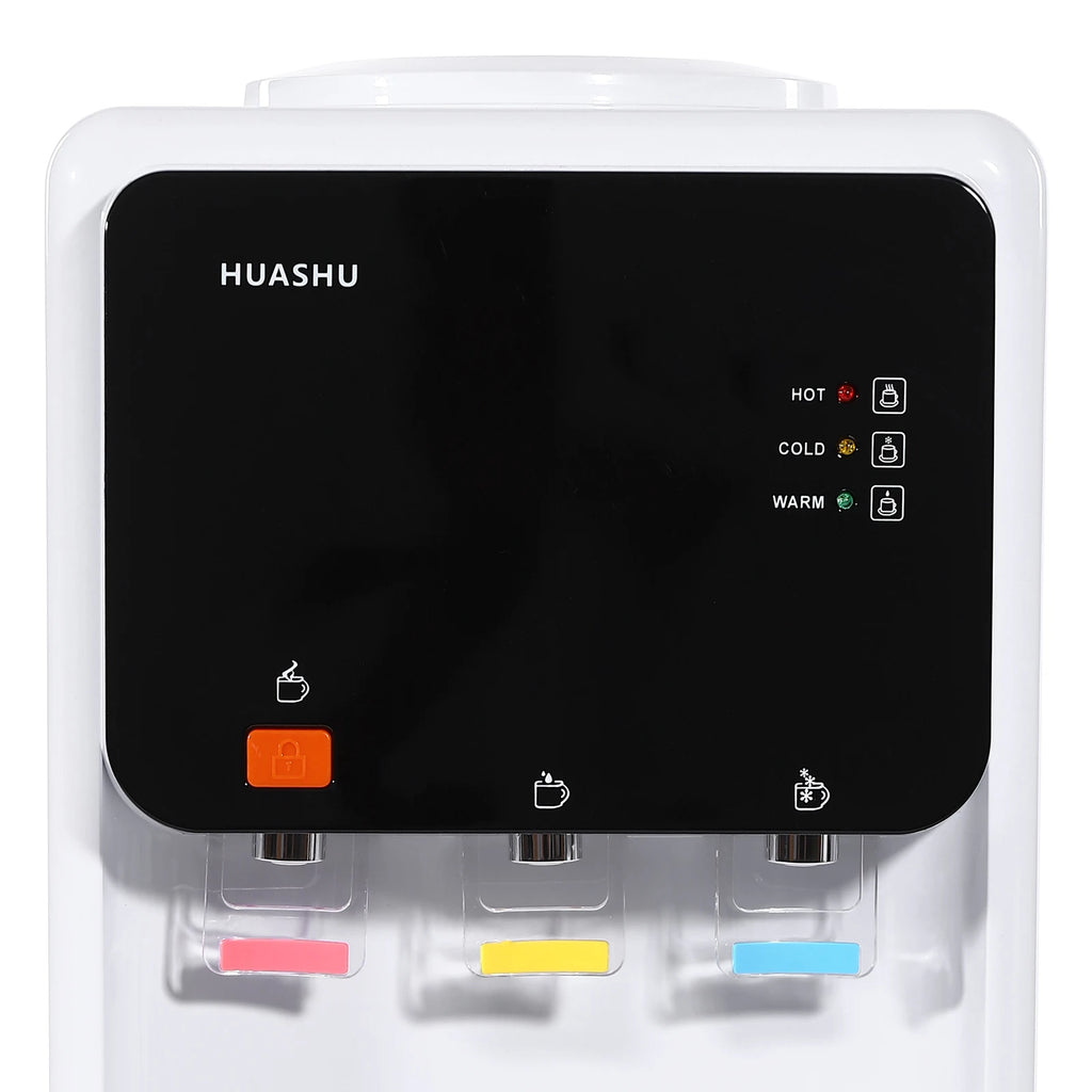 Modern White Electric Water Dispenser, 31* 30*48cm Water-cooled Dispenser, 500W Desktop Electric Cold And Hot Water Dispenser