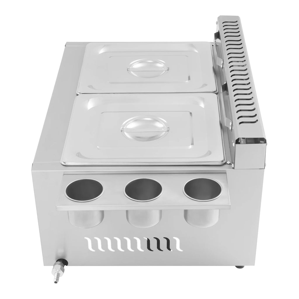 Dual Tank Commercial Gas Deep Fryer Stainless Steel 2x6L Capacity 50-380°C Temperature Control Restaurant Fast Food Snack Shop