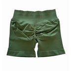 Impact Shorts 4.5" Seamless High Stretch Low Ribbed Band Subtle Glute Contour Shorts Fitness Workout Yoga Gym Shorts