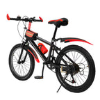 20 Inch Mountain Bike 7 Speed Gears, Adjustable Seat Kids' Bike with Mudguards Kettle Holder Kettle for Boys Girls 8-13 years
