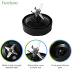 7 Fins Extractor Blades for Ninja Blender Replacement Parts with Washer Rubber Brush for Nutri Ninja Auto IQ BL486 BL642 N102