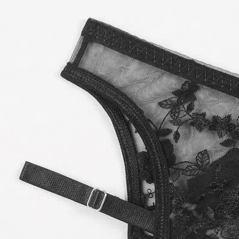 New Women Lingerie Set Lace Embroidery Push Up Bra Panties Sets Deep V Gather Top Sexy Underwear Bras Brassiere Lingerie