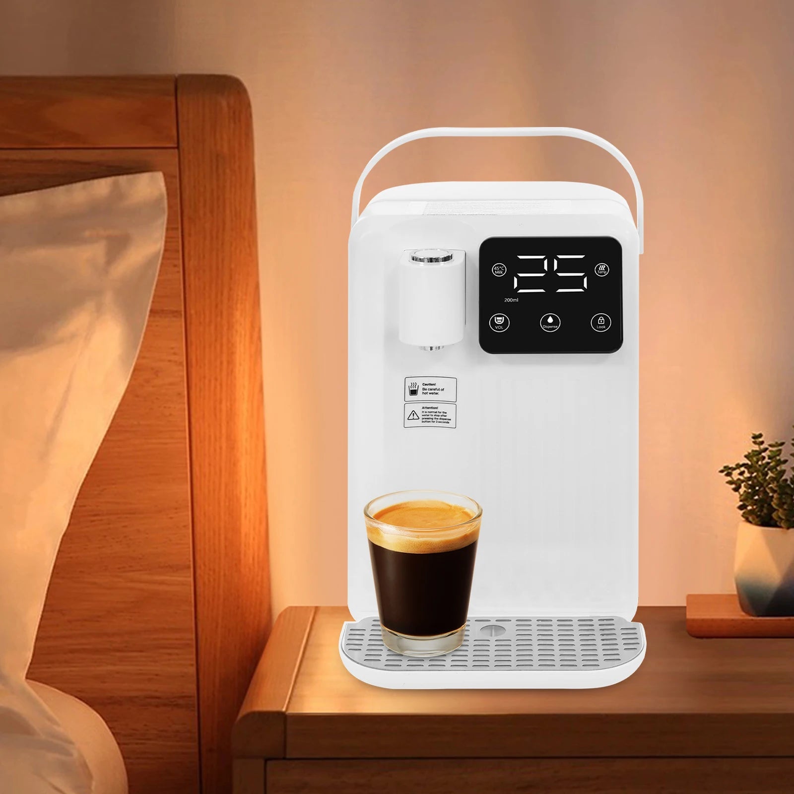 3L White Instant Hot Water Dispenser with LED Display 19*24*29.5cm Fast Heating Water Dispenser Office Desktop Water Dispenser Main image