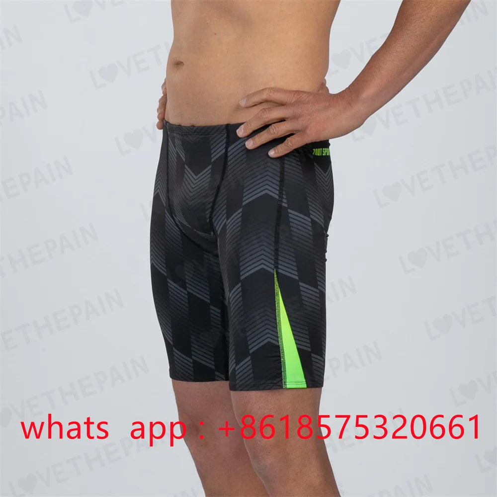 Zootekoi Men Swimwear Training Swim Shorts Beach Trunks Swimming Pants Swimsuit Jammer Summer Sports Surf Pantalones Shorts 2024
