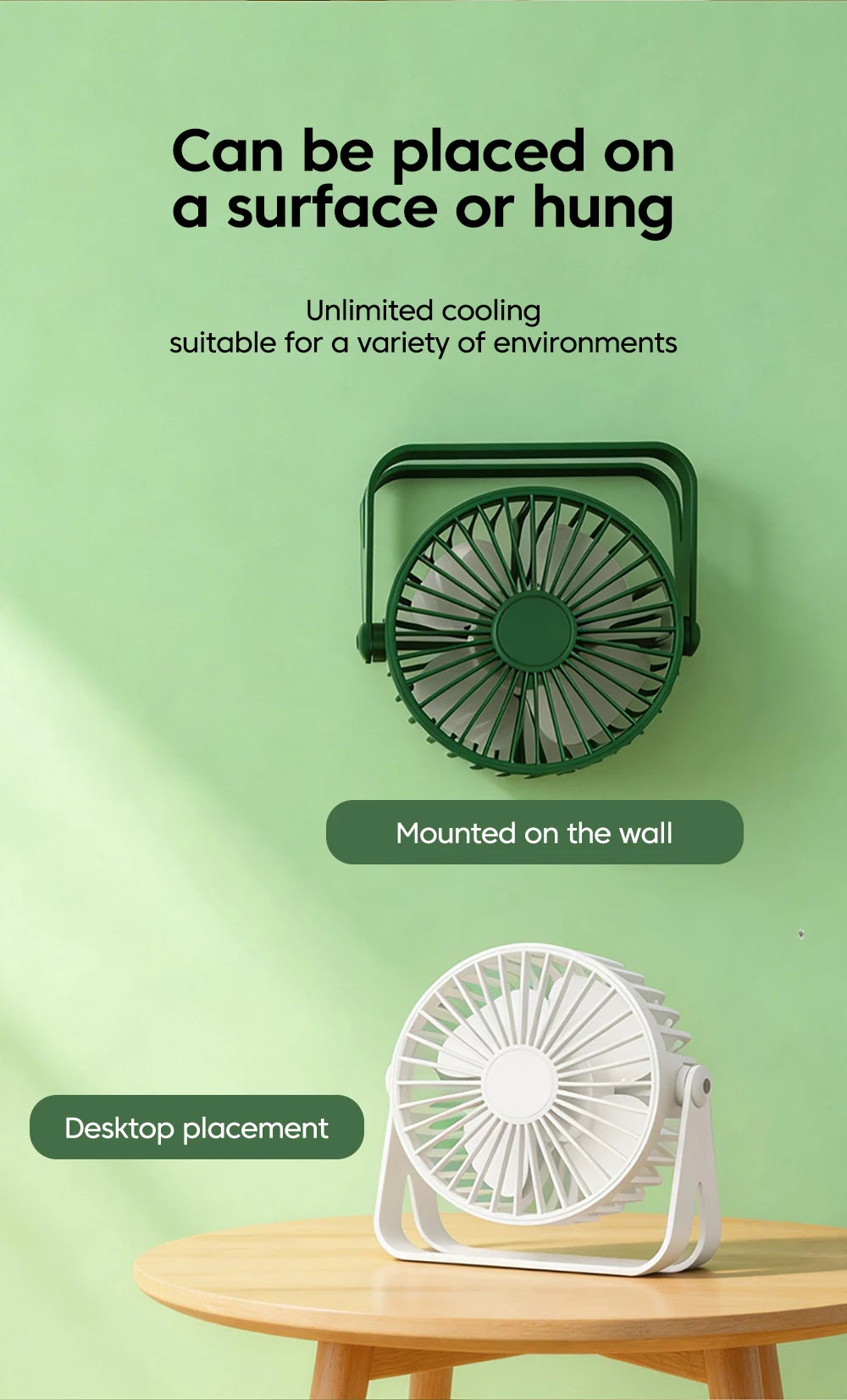 Desk Fan Portable Mini USB Rechargeable Fan Ultra Quiet Suitable For Home Desk Office Student Dormitory Computer Summer