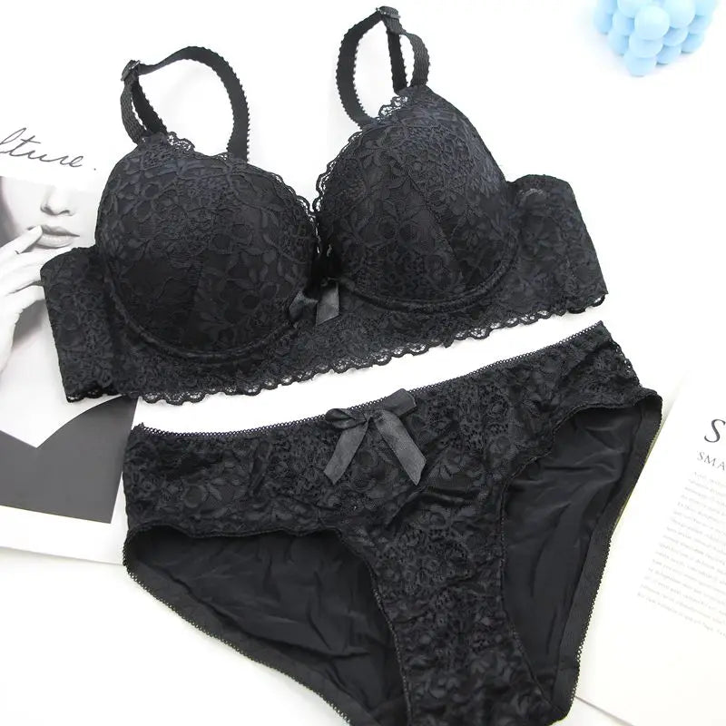 DaiNaFang New Sexy Bras Set Push Up Underwear For Women Adjustable Breathable Design Sweat Absorbing Upper Tray BC Cup Lingerie