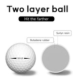 Caiton 100pcs 2-Layer Golf Balls - 332 Dimple, Max Distance, Spin Control, Durable, Precision - For Golf Training & Play