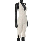 Avrilyaan Lace Seven-Point Long Pants Bodycon Sexy Party Deep V Playsuits Women Rompers Womens Jumpsuit 2025 Summer Overalls