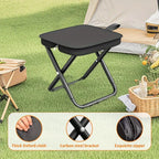 Portable Folding Fishing Chairs Lightweight Iron Alloy Frame Foldable Outdoor Camping Picnic Bench Handbag Compact Durable Stool