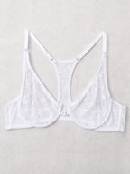 Front Button Women's Bra Lace Sheers Unpadded Sexy Lingerie BH Tops Flower knitting Brassiere Underwire Underwear Plus Size Bras