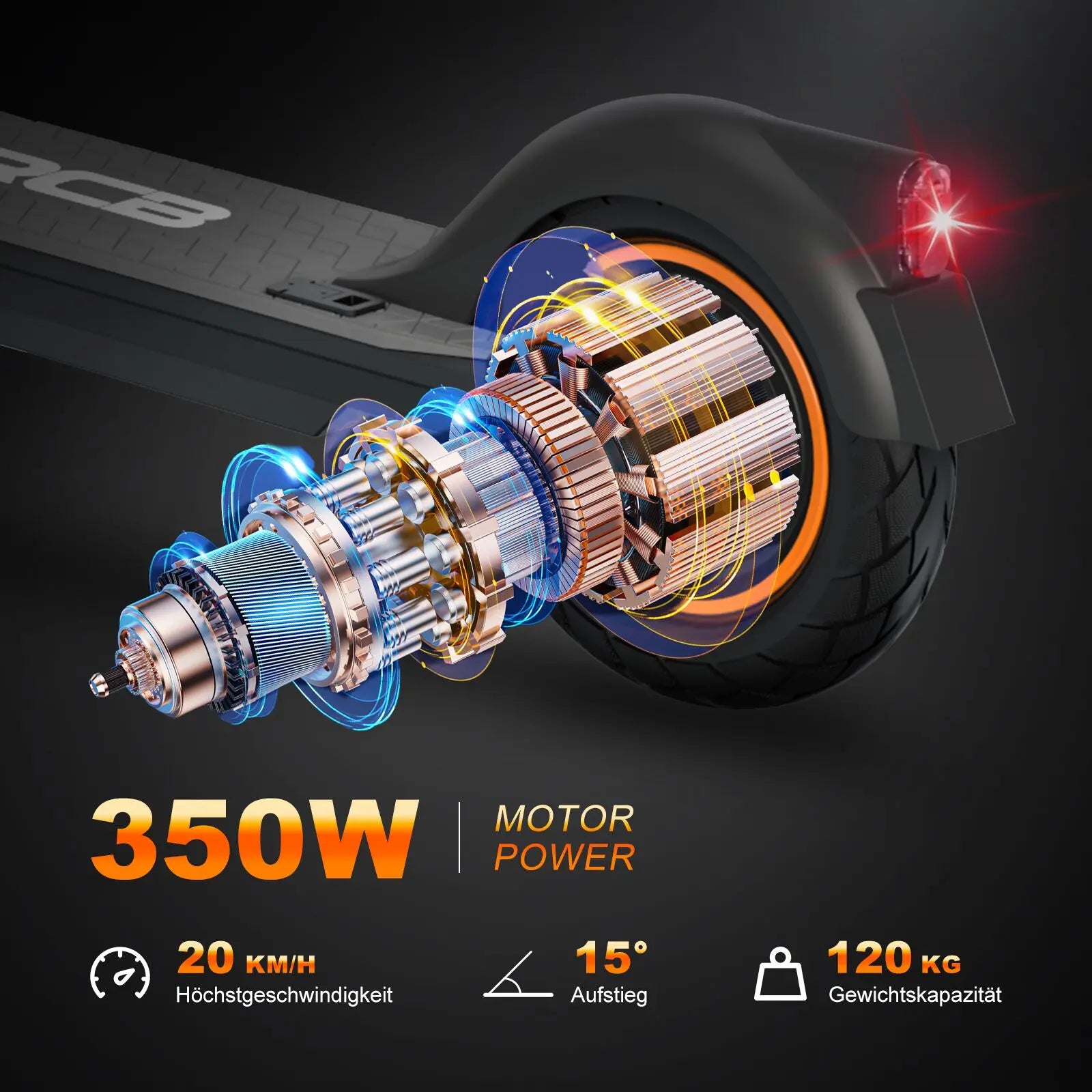 RCB EV10Z Electric Scooter With ABE Road Approval 350W Motor 36V11.4Ah Battery 35-40km Range 10 Inch Wheel Foldable 120KG Max Load For Urban Commute Secondary image