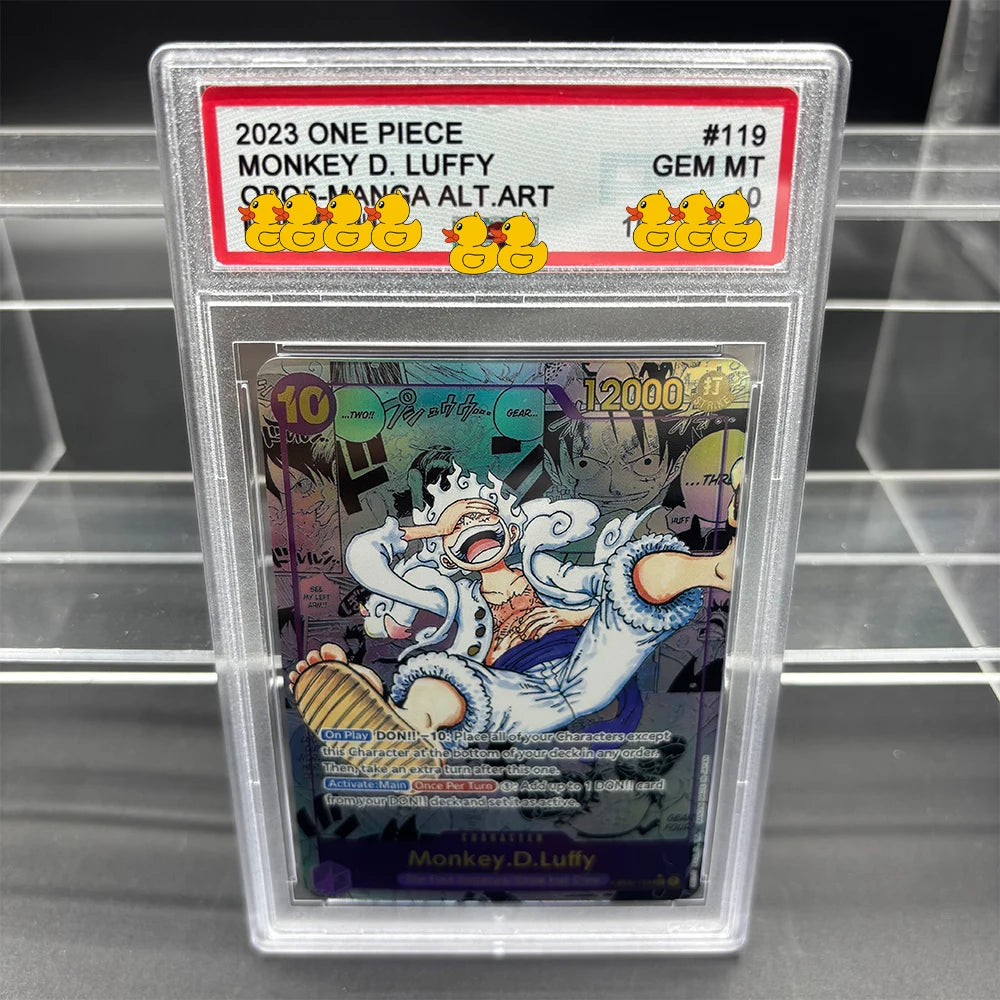 DIY OPCG Rating Card Collection Card 2023 ONE MONKEY D. LUFFY OPO5-MANGA ALT.ART Copy 10Points Rating Card Anime Game Gift