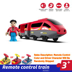 Kids RC Electric Train Set Locomotive Magnetic Train Diecast Slot Toy Fit for Wooden Train Railway Track Toys for Children Gifts