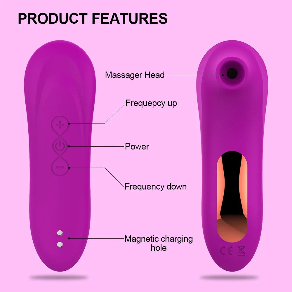 Nipple Teasing Sucking Vibrator Clitoris G-Spot Stimulating Massager Powerful Sucking Oral Sex Female Masturbator Adult Products