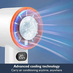 3000mah Handheld Mini Fan Electric Hand Fans Ice Compress High-Speed Cooling USBRechargeable Portable LED Digital Display