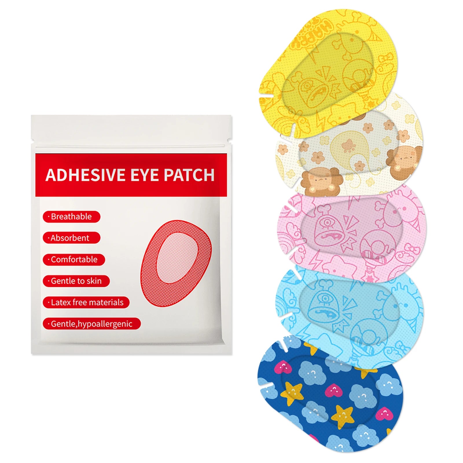 30Pcs Hot New Amblyopia Eye Patch Adhesive Eye Patches Medical Sterile Eye Pad Protect Eyesight for Kids Girls Boys Vision Care