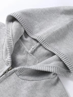 Fashion Cardigan Pants Suit Women's Hood Zipper Full Sleeve Loose Coat Straight Trousers 2025 Autumn Casual Lady 2-piece Set