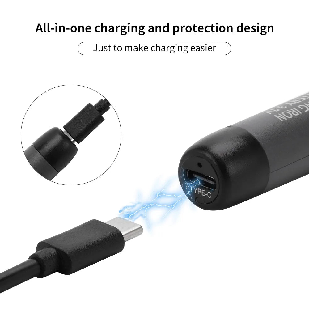 USB Soldering Iron Mini Small Soldering Iron Set Portable Household Type-C Interface 600mAh Battery Adjustable Temperature Secondary image