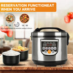 5L Electric Rice Cooker Smart Digital Portable Car Rice Cooker Truck Multi-Cooker Soup Porridge Cooking Food Steamer For Home