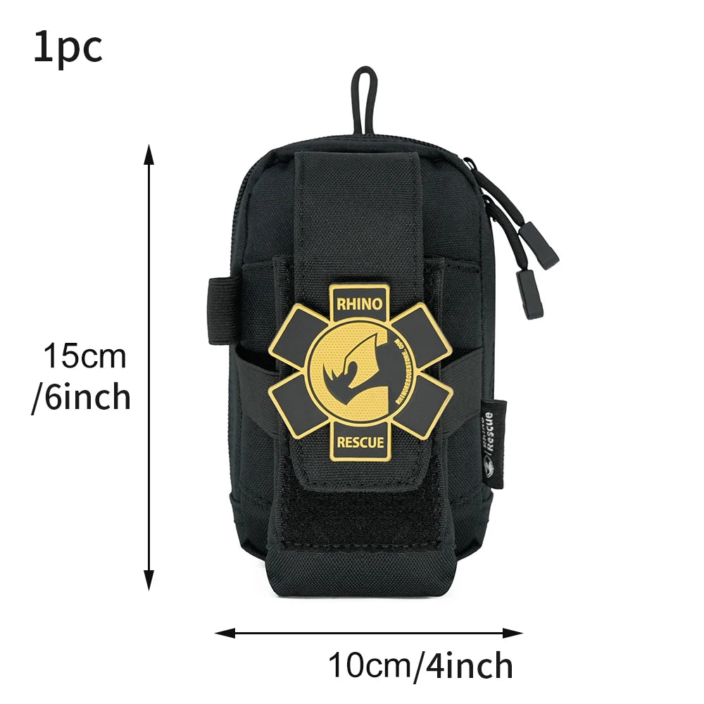 Rhino Rescue EDC First Aid Kit IFAK Trauma with Molle Tactical Pouch Tourniquets Bandage for Survival