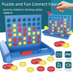 Classic Connect Four Board Game Four in a Row-2 Players Strategy Puzzle Toy for Family Game Kids Adults Durable Plastic Grid Set