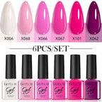LILYCUTE 6PCS Gel Nail Polish Set Summer Neon Nail Gel Kits For DIY Nail Vernis Semi Permanent UV Lamp Gellak Nail Varnish Set
